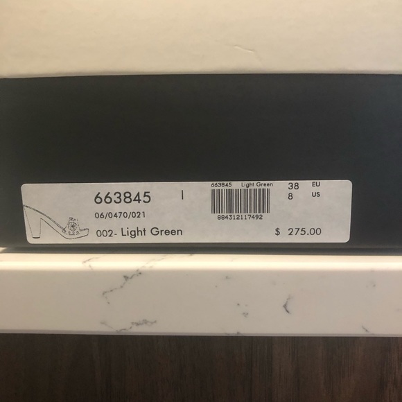 Marc Jacobs Light Green & Turquoise Flower Heel - Picture 7 of 7